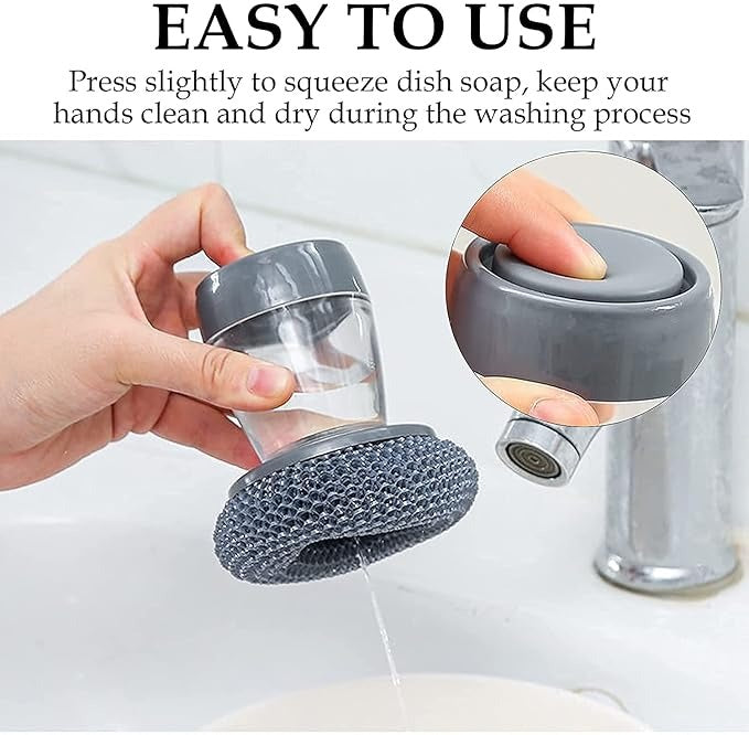 Cleaning Brush Kitchen Brush with Integrated Detergent