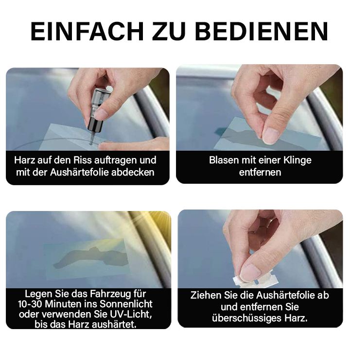 iRosesilkâ„¢ GlassFix Guard: 2024 Formel zur Reparatur von Rissen in der Windschutzscheibe