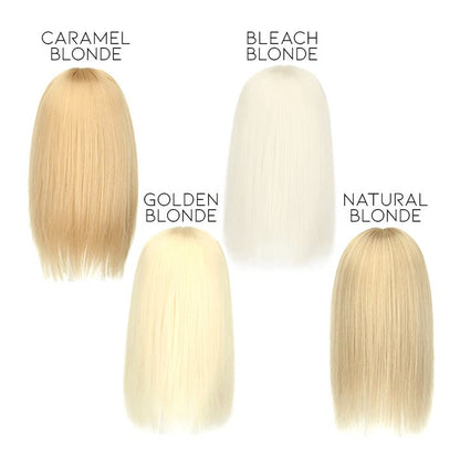 Straight Long Clip-in Hair Topper Morning Shades Caramel Blonde 