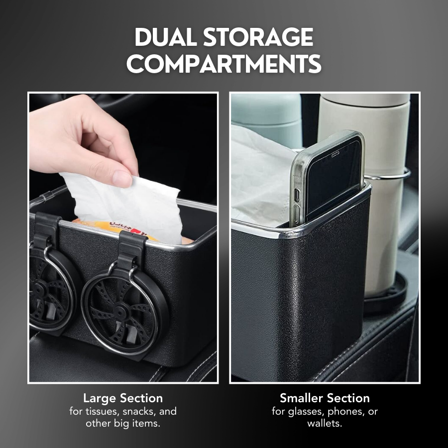 Armlehnen-Ablagefach mit 2 Getränkehaltern