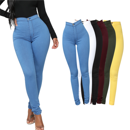 Skinny Stretch Pull-On Jeggings High Waisted Pants