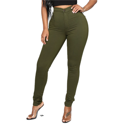 Skinny Stretch Pull-On Jeggings High Waisted Pants