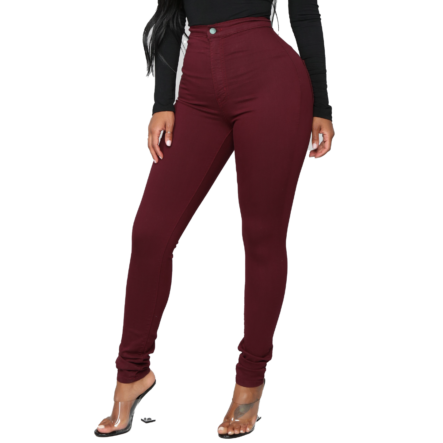 Skinny Stretch Pull-On Jeggings High Waisted Pants