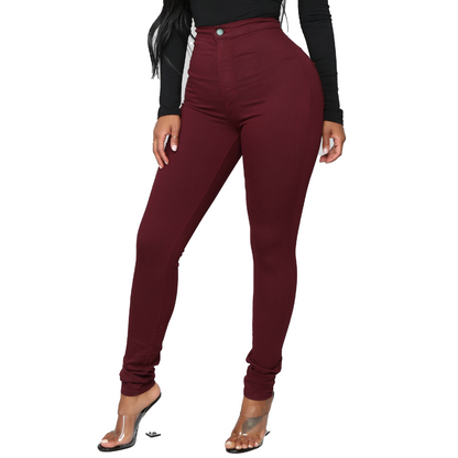 Skinny Stretch Pull-On Jeggings High Waisted Pants