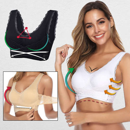 Front Cross Push-Up Comfy Bra