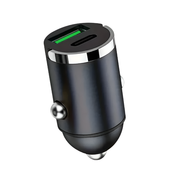 2025 NEU✨  Unsichtbarer Schnelllade-USB-Autoladegerät-Adapter mit 2 Anschlüssen (USB Typ A und Typ C)