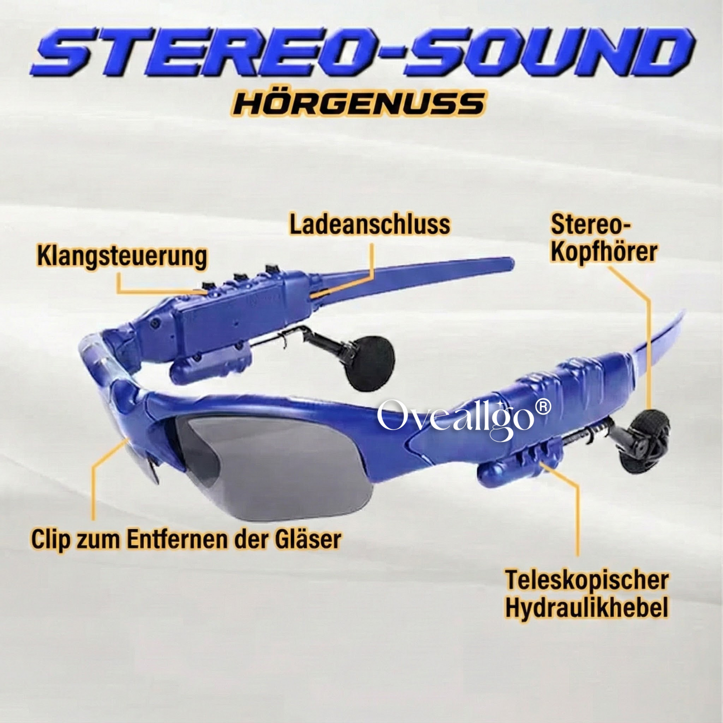 Oveallgo® Intelligente kabellose Bluetooth-Brille