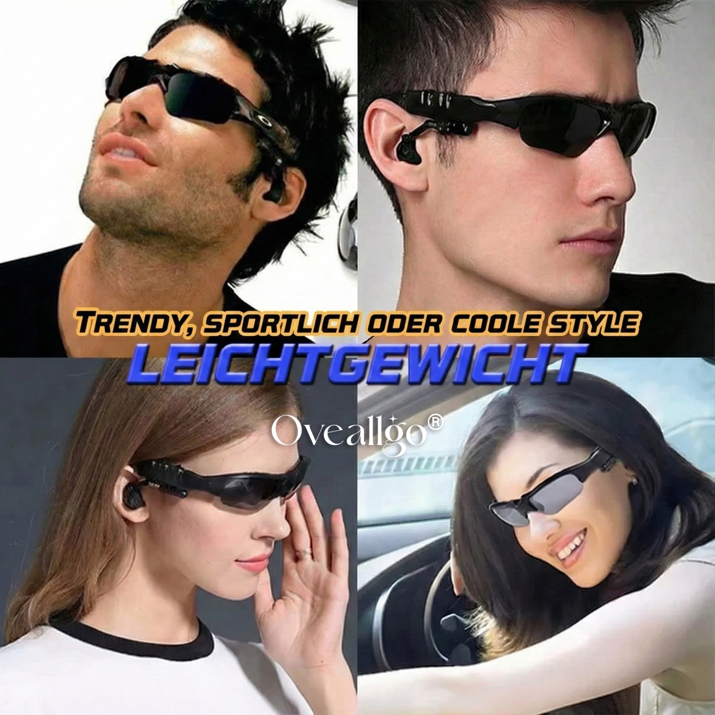 Oveallgo® Intelligente kabellose Bluetooth-Brille