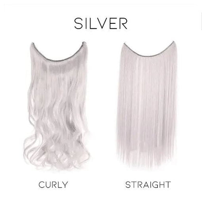 Invisible Hair Extension Morning Shades Silver Curly 