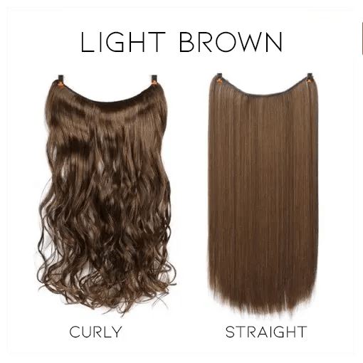 Invisible Hair Extension Morning Shades Light Brown Curly 