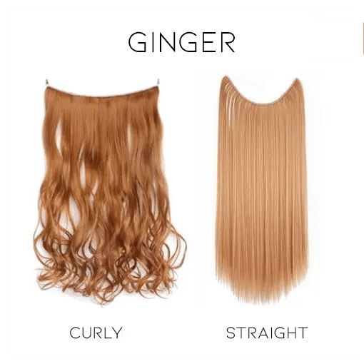 Invisible Hair Extension Morning Shades Ginger Curly 