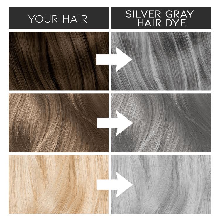 Silver Gray Hair Dye Morning Shades 