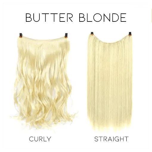 Invisible Hair Extension Morning Shades Butter Blonde Curly 