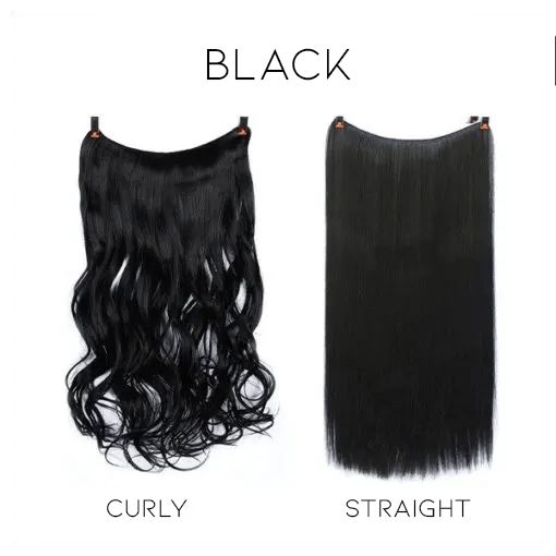 Invisible Hair Extension Morning Shades Black Curly 