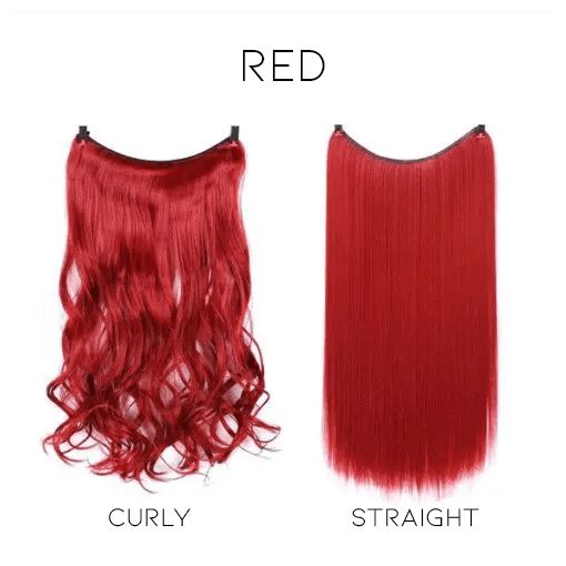 Invisible Hair Extension Morning Shades Red Curly 