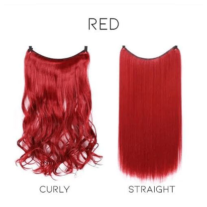 Invisible Hair Extension Morning Shades Red Curly 