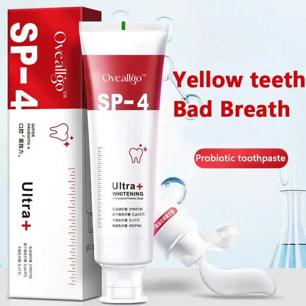 🔥2024 HOT SALE🔥 Oveallgo™ SP-4 Probiotic Whitening Toothpaste